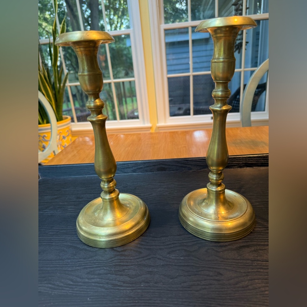 Antique Solid Brass Candle Sticks/Holders